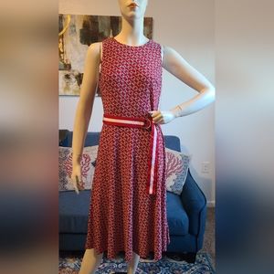 Lauren Ralph Lauren Print Dress - Red/Cream size 4